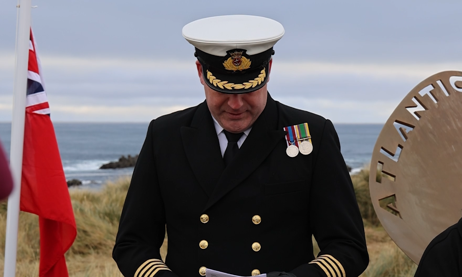 Falklands Pays Tribute at Atlantic Conveyor Memorial